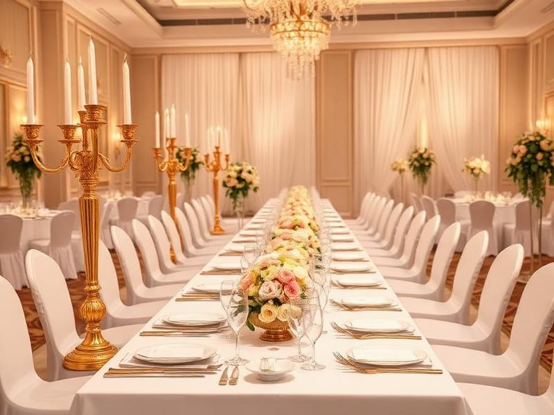 Kosher wedding catering plated at an oceanfront Miami venue